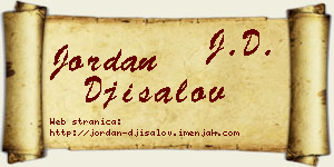 Jordan Đisalov vizit kartica